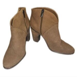 Vince Camuto Caramel Brown Ankle Boots, 3.5" Heel, Size 8.5